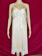 Vintage 1970s Sears Nude Slip/Sleep Dress Size 40 Large/XL 