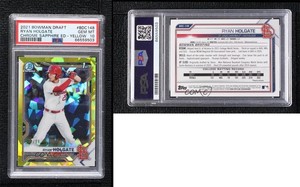 2021 Bowman Chrome Draft Sapphire Edition Yellow /99 Ryan Holgate PSA 10 GEM MT