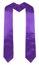 Plain Graduation Stole Unisex Adults Sash 60/72 Inch Long 16 Colors Academic