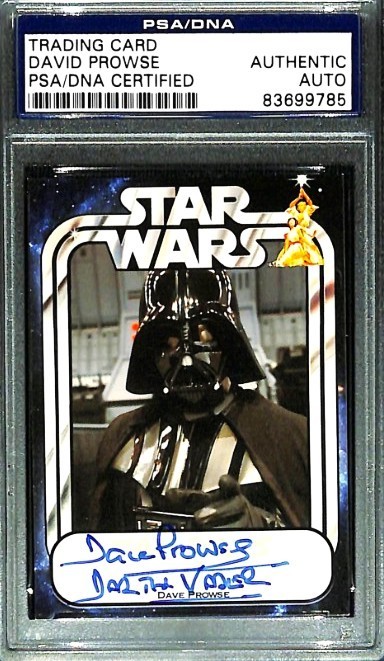 2008 Star Wars OPX Fan Days DAVE PROWSE Darth Vader Signed Card PSA/DNA SLABBED