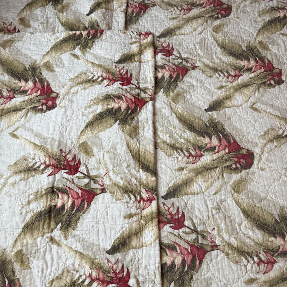 Tommy Bahama Edredón (Reina) Shams (Rey) Juego Reversible Botánico Tropical Algodón Foto 3 de 4