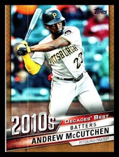 2020 Topps Update Andrew McCutchen #DB-72 Decades' Best Gold /50 Pirates