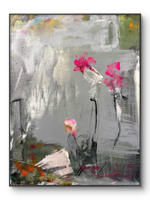 #ad Original Abstract Expressionism 11x14 Flowers Handmade Signed Living Room 173 $305.00