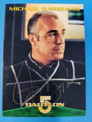Jerry Doyle Signed Auto 1996 Skybox Babylon 5 Card #4 Michael Garibaldi
