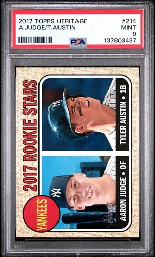 2017 Topps Heritage Aaron Judge Rookie #214 PSA 9