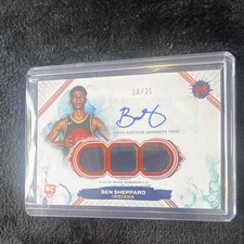 2024 Topps Motif Rookie Triple Relic Autograph Ben Sheppard #121 Pacers /25