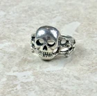 Skull 925 Sterling Silver Handmade Ring size 8.5 Vintage Weight 10g