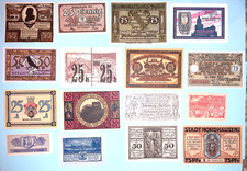 16 Notgeld 1920s Germany Austria Emergency Money Banknotes Uncirculated CR1041