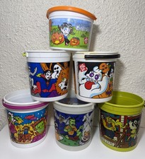 Jack In The Box 90s Halloween Bucket Kids Trick or Treat Pail Lot Of 6