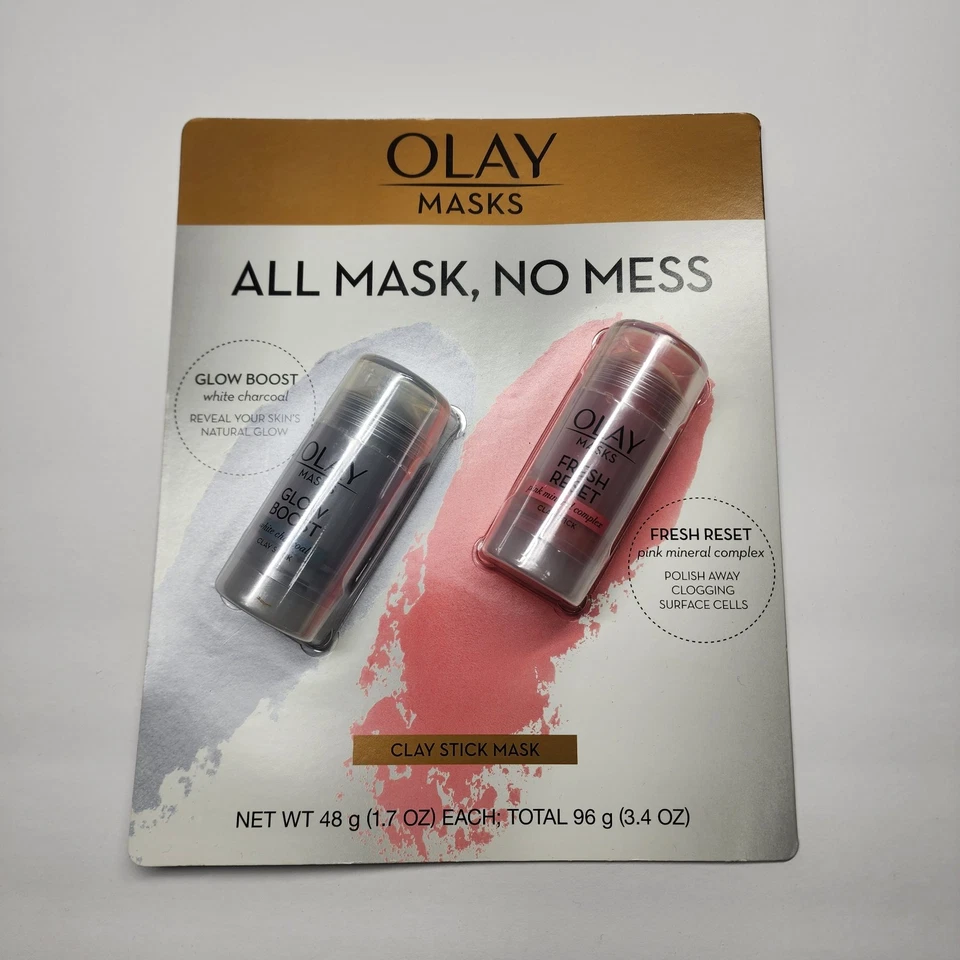 Olay Masks Set Glow Boost And Fresh Reset 1.7oz Each - 3.4 Total New - Image 2 of 4