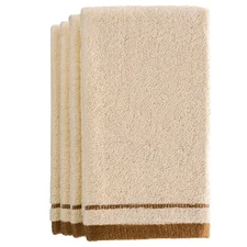 Creative Scents Cotton Fingertip Towels Set - 4 Pack - 11 x 18 Inches Decorat...
