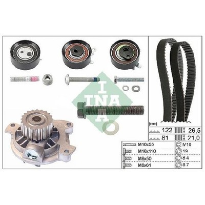 Schaeffler INA Wasserpumpe + Zahnriemensatz 074109243G 074109243J 25009222