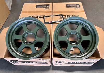 Rays TE37XT Matte Green Wheel Rim 18'' 18x9 +0 6x139.7 for Ford Bronco Ranger