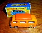 🚌 Matchbox Lesney Superfast MB23 Orange Volkswagen Camper Bus w/G Style Box 🏕️