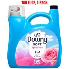 Downy Liquid Fabric Softener,April Fresh 2-in-1 Fresh & Soft,140 Fl Oz,190 Loads 0.14 per gallon
