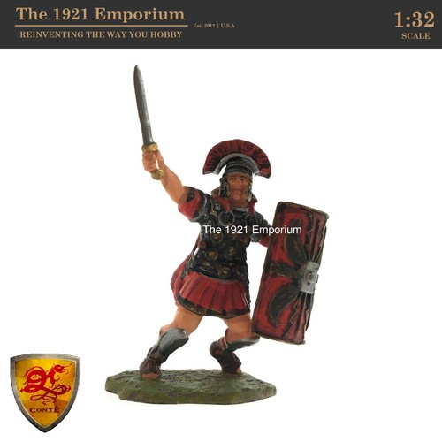 Figura de soldado centurión romano 1:32 Metal Conte Rome at War Series - #103