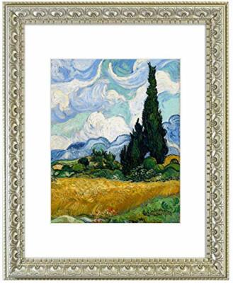 11x14 Picture Frame Ornate Finish Style with White Color Mat for 8x10 Photo