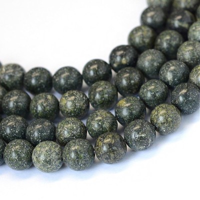 8-8.5MM Serpentine Beads-ONE Gemstone Bead Strand-Jewelry Making Supplies Crafts