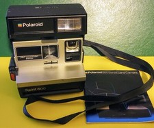 Vintage Polaroid Spirit 600 Series Land Camera with Strap  Manual - Untested