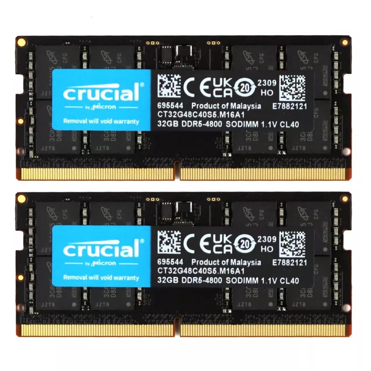DDR5 64GB(32GBx2枚) SODIMM CT32G48C40S5 Crucial 64GB 2X32GB DDR5 4800MHZ PC5-38400 Laptop SODIMM Memory