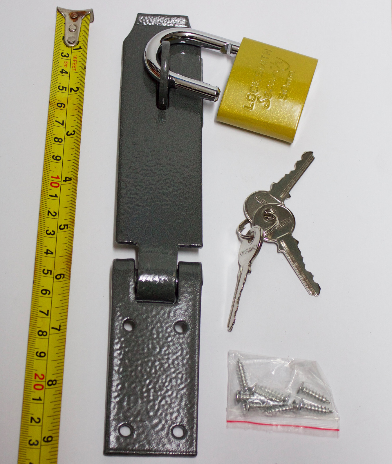 Pad Locks And Hasp + Staple Sets Large Small + Keys Sheds, Garages
