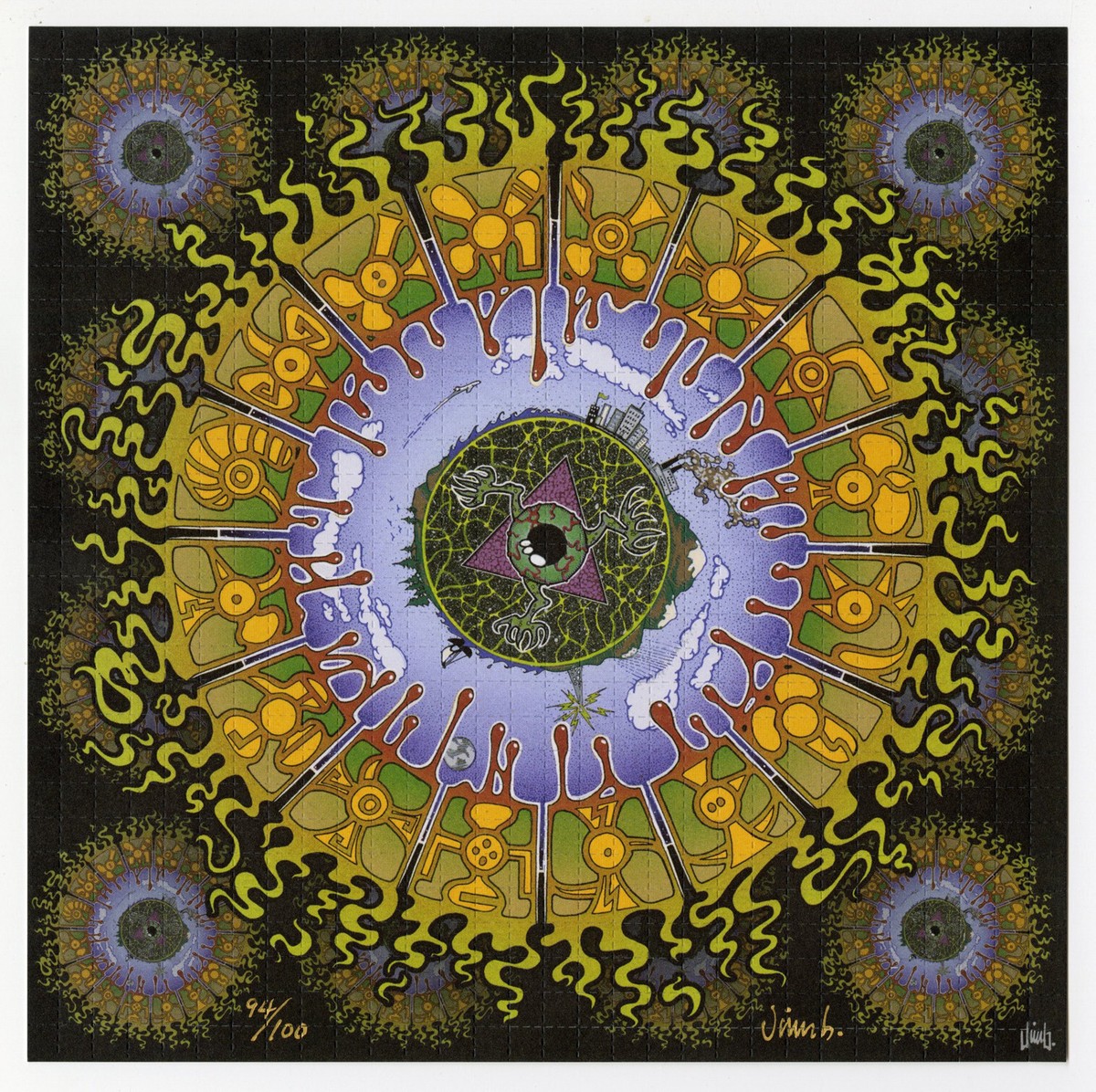 COSMIC MANDALA ltd. ed. blotter print by Jim Blanchard LSD