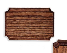 2:3 ratio blank wooden plaque (Bombay Mahogany Stain) Oak, Flush Mounted