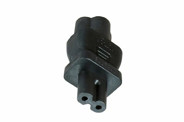 DINIC Netzadapter C6 / C7 Euro-8 Stecker, Adapter 3-pin auf 2-pin - Bild 3 von 4