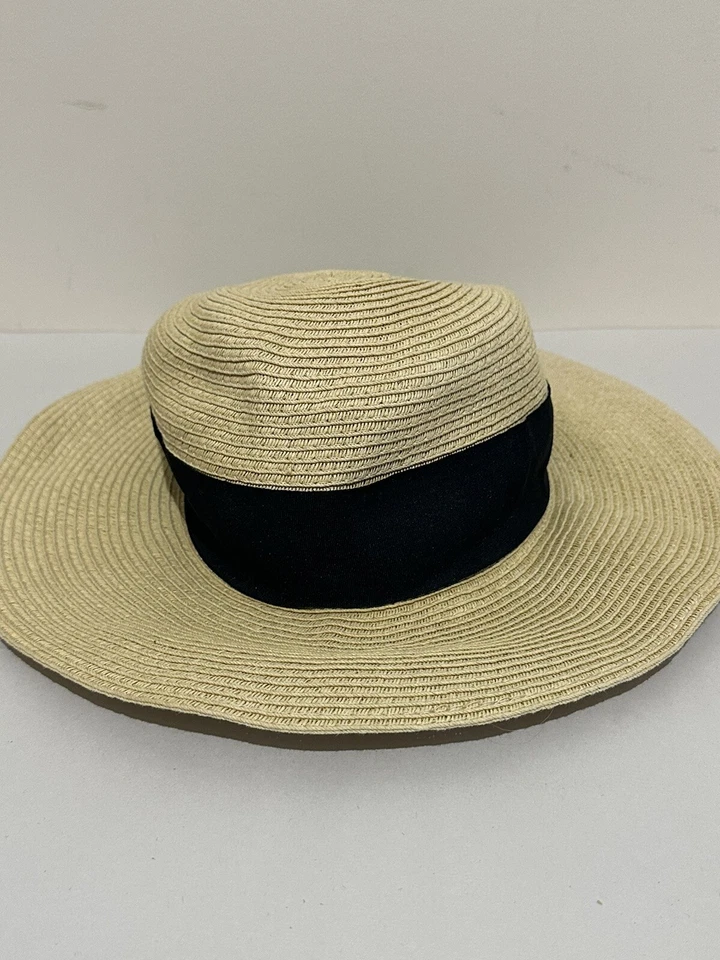 J. Sombrero de paja Crew grande Sun Beach bronceado Foto 3 de 4