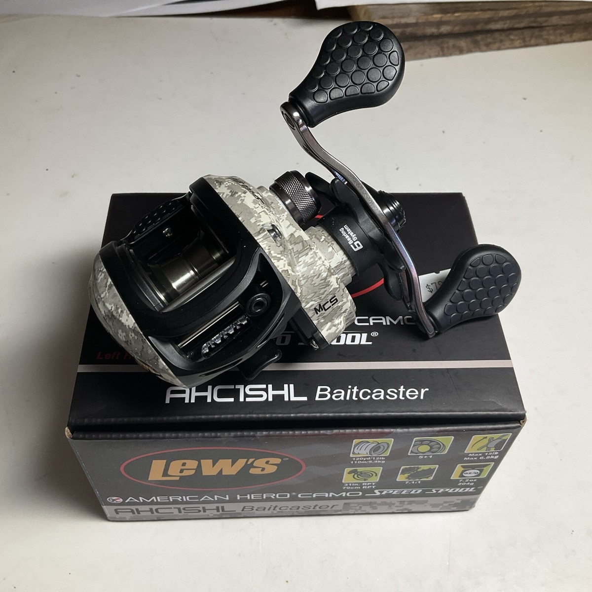 Hero Baitcaster Rod Camo Baitcaster Reel Lew's American Hero Camo