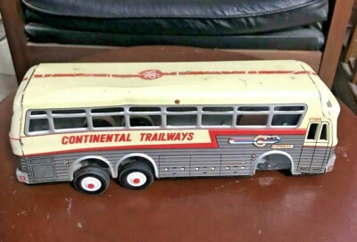 Vintage Continental Trailways Golden Eagle Express Tin Bus 27505