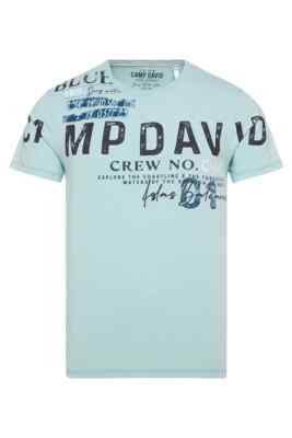 Camp David Shirt Neu Sea mint schwarz Elasthan T-Shirt Gr. XXXL 3XL