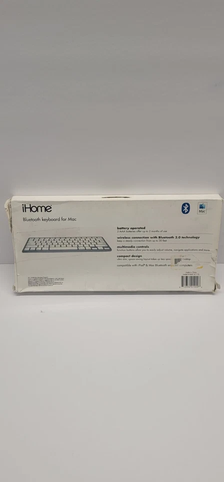 iHome Bluetooth Wireless Keyboard IMAC-K111S iPad Apple TV Mac - Image 2 of 4