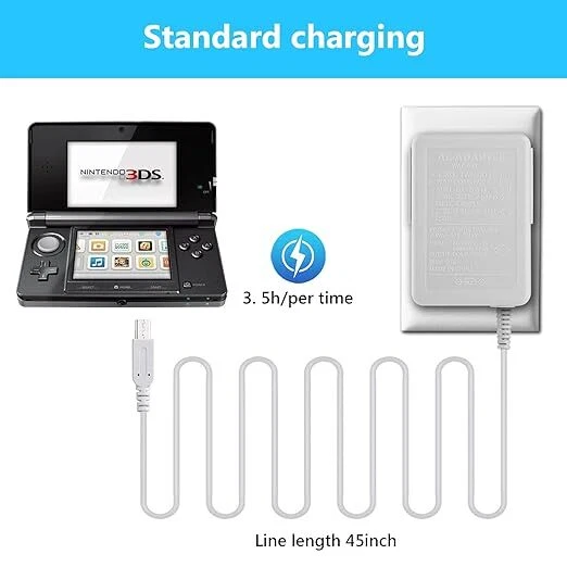 Cable cargador de pared para el hogar adaptador de CA para sistema Nintendo DSi/2DS/3DS/DSi XL Foto 2 de 4