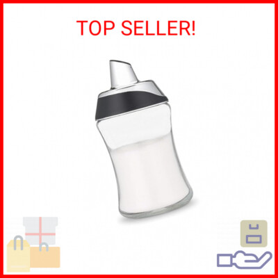 J&M DESIGN Glass Sugar Dispenser with Pour Spout for Coffee, Tea and Baking