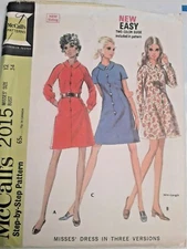 McCalls Sewing Pattern UC FF 