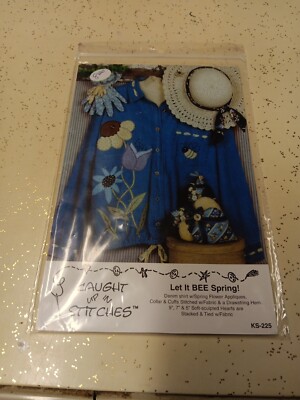 Caught Up In Stitches KS-225 Let Bee Spring Shirt Embellish Tulip Flower (Pats)