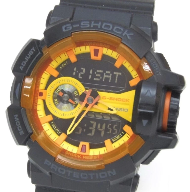 [Japan Used Watch] Casio Watch G-Shock Ga-400By-1Ajf Black Yellow 61317