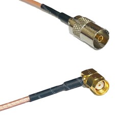 RG316 DVB TV Pal Female to RP-SMA MALE ANGLE RF Cable Rapid-SHIP LOT