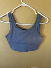 Nine Bull Women’s Racer Back Sports Bra Slate Blue Size S 