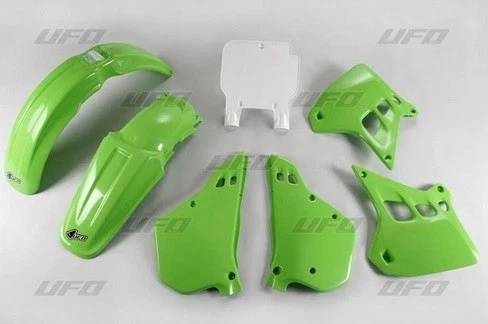 Kit plastique UFO motocross Kawasaki KX 250 1990 - 1991 vert origine - Photo 1/1