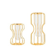 Elegant Glass Vase with Stylish Metal Stand for Home And Office Decor