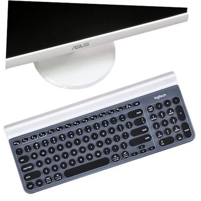 Keyboard Cover Skin for Logitech K780 Multi-Device Wireless Keyboard, Black