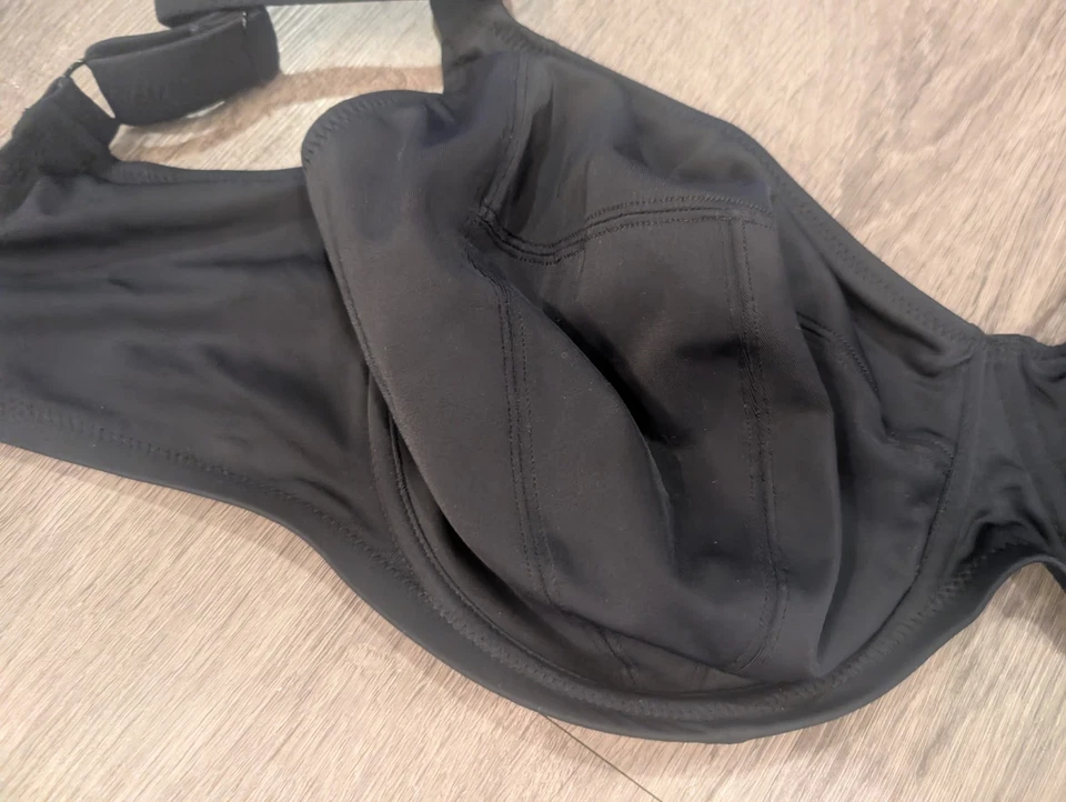 36K Elomi Rita Full Coverage Underwire Banded T Shirt Bra ES7500BLK - Image 2 of 4