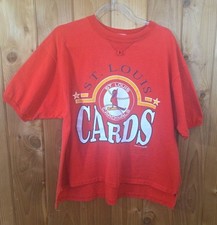 VTG 1989 St Louis Cardinals T-Shirt L Artex MLB NL Single Stitch Heavy Cropped