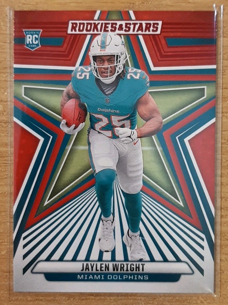2024 PANINI ROOKIES & STARS RED JAYLEN WRIGHT ROOKIE #149 MIAMI DOLPHINS