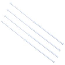 4 PCS Expandable Curtain Rod Tension Adjustable Rods Telescopic Support