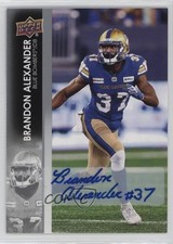 2022 Upper Deck CFL Auto Brandon Alexander #71 Auto 0q3