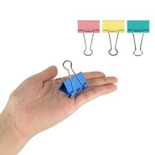 Large Binder Clips, 1.6 Inch, 24 Pack, Colored Binder Clips, Paper Clamps Large