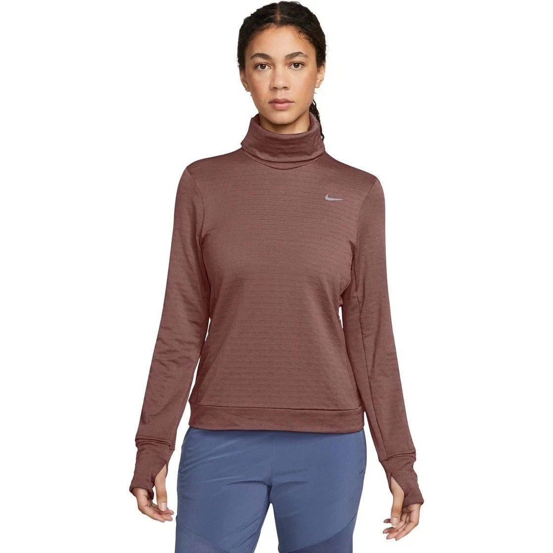Nike Therma-FIT Swift Element Turtleneck Running Top FB5306-218 Women Medium NWT